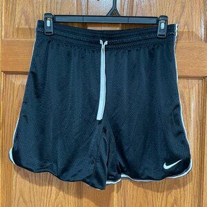NIKE Dri-Fit Mens M Mesh Lined Black White Pockets 7" Athletic Basketball Shorts